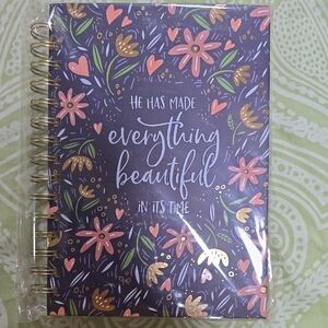 Floral Spiral Notebook with Inspirational Quote